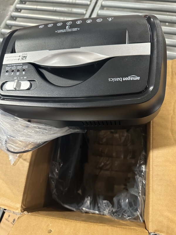 Photo 1 of Amazon Basics 12-Sheet Cross-Cut Paper and Credit Card Home Office Shredder