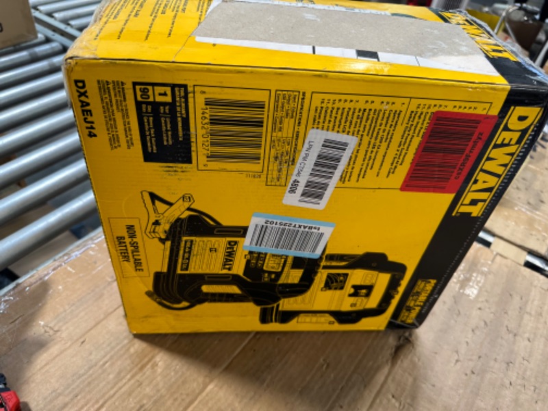 Photo 2 of DEWALT DXAEJ14 Digital Portable Power Station Jump Starter: 1400 Peak/700 Instant Amps, 120 PSI Digital Air Compressor, 3.1A USB Ports, Battery Clamps , Yellow