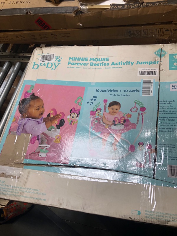 Photo 1 of Bright Starts Disney Baby Minnie Mouse Activity Jumper - Forever Besties with Lights and Melodies, 6 Months + Minnie Mouse Forever Besties