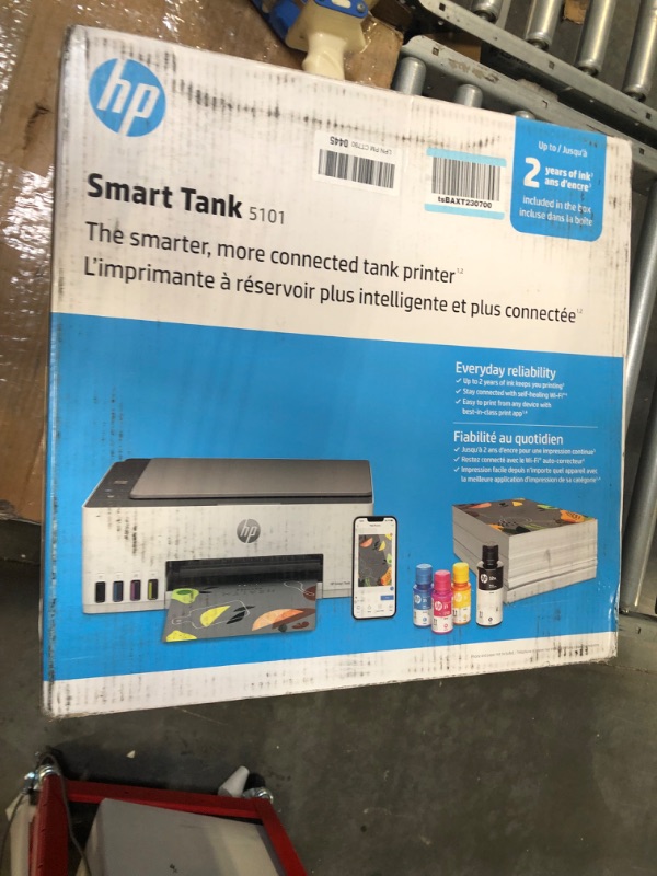 Photo 2 of HP Smart-Tank 5101 Wireless All-in-One Ink-Tank Printer with up to 2 Years of Ink Included (1F3Y0A),White