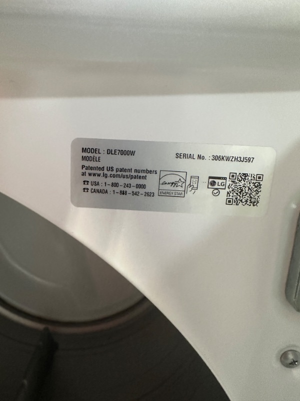 Photo 1 of 7.3 cu. ft. Ultra Large Capacity Gas Dryer with Sensor Dry Technology