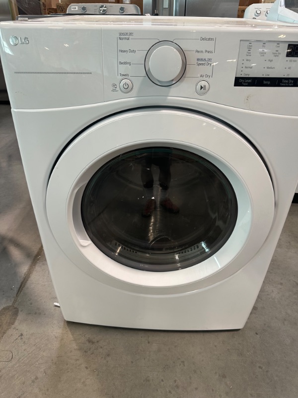 Photo 2 of LG DLE3470W 7.4 Cu. Ft. White Ultra Large Capacity Front Load Dryer