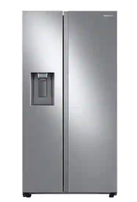 Photo 1 of SAMSUNG 27.4 cu. ft. Large Capacity Side-by-Side Refrigerator in Stainless Steel
