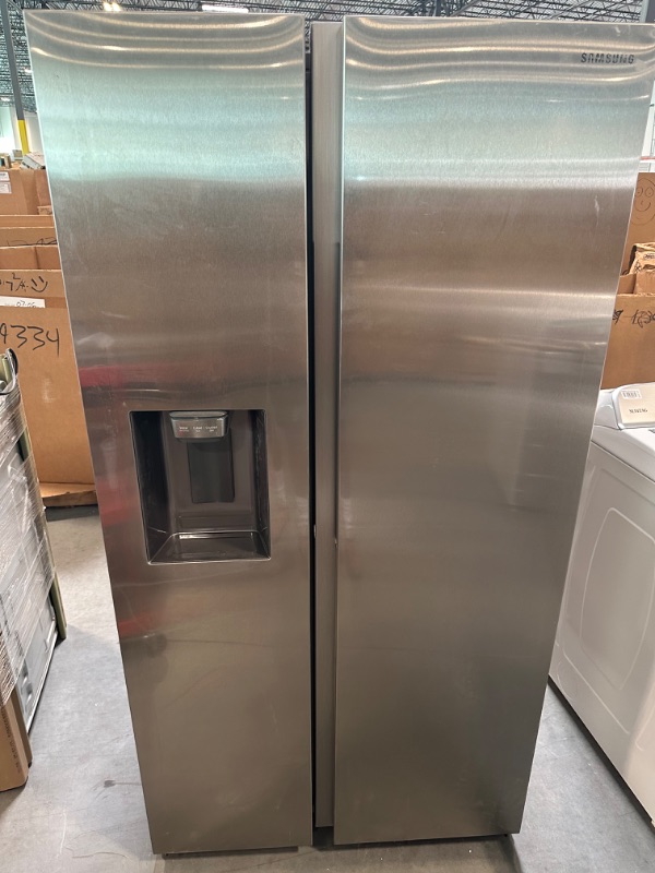 Photo 2 of SAMSUNG 27.4 cu. ft. Large Capacity Side-by-Side Refrigerator in Stainless Steel