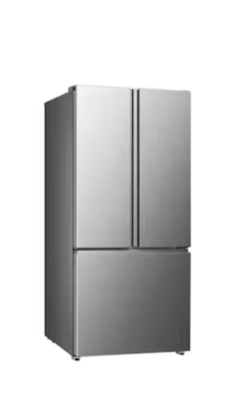 Photo 1 of Hisense 20.6-cu ft 29.9-in French Door Refrigerator with Ice Maker (Fingerprint Resistant Stainless Steel