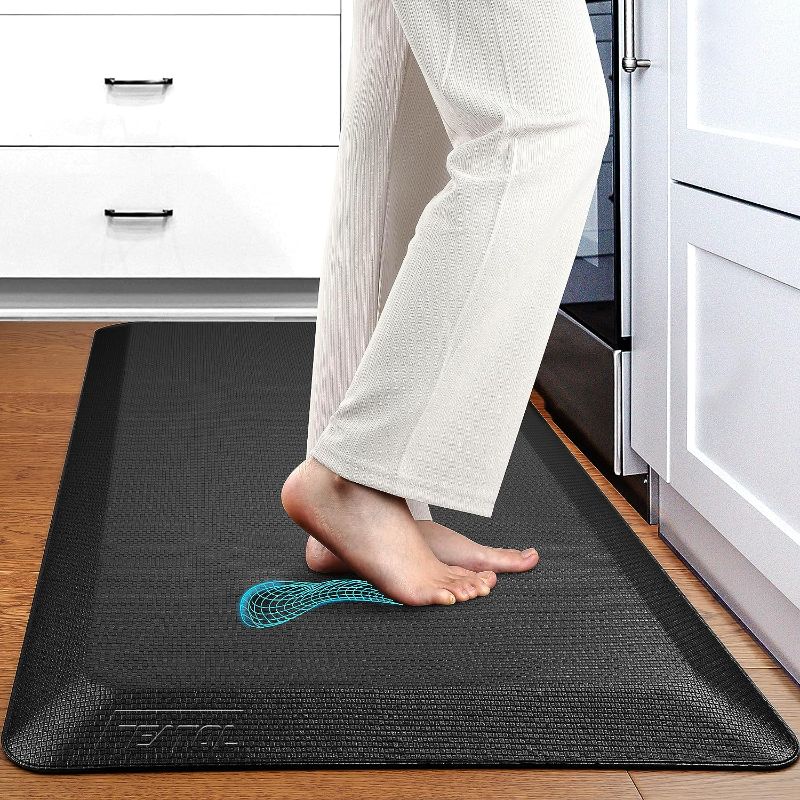 Photo 5 of FEATOL Extra Thick Anti Fatigue Mat Floor Mat, Standing Desk Mat Memory Foam Cushioned Anti Fatigue Office Ergonomic Kitchen Mats Comfort Standing Pad NOT PVC 9/10 Inch