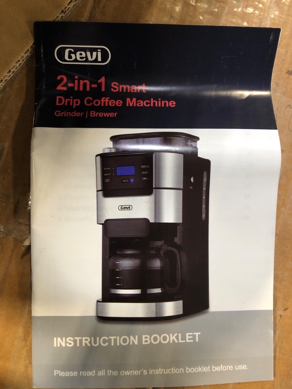 Photo 3 of 10-Cup Drip Coffee Maker, Grind and Brew Automatic Coffee Machine with Built-In Burr Coffee Grinder, Programmable Timer Mode and Keep Warm Plate, 1.5L Large Capacity Water Tank
