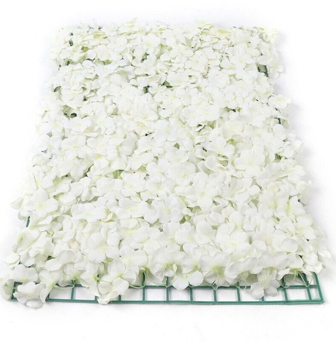 Photo 1 of 24'' x 16'' 12Pcs White Artificial Flower Wall Panels Wedding Party Floral Decor
