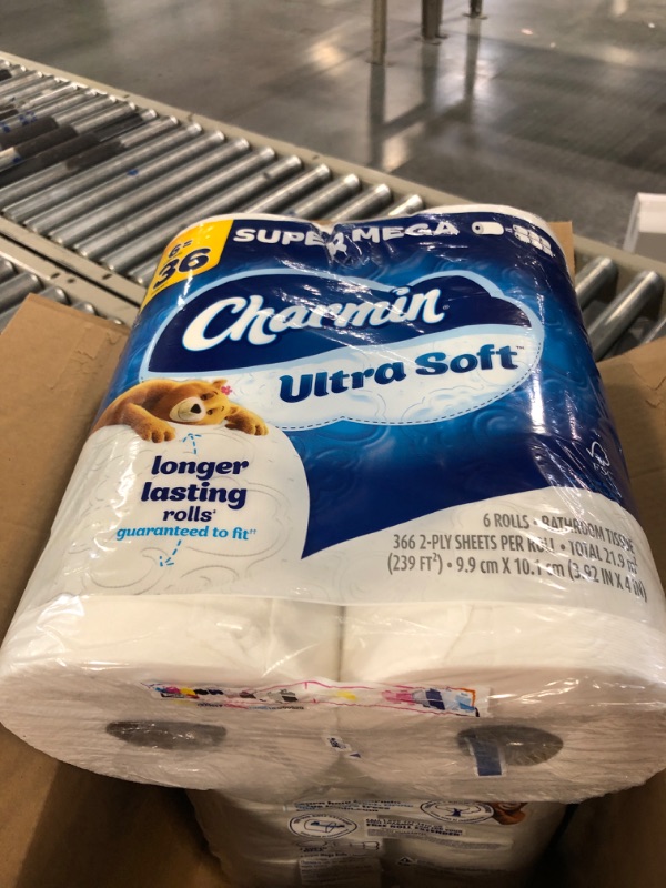 Photo 4 of Charmin Ultra Soft Cushiony Touch Toilet Paper, 18 Family Mega Rolls = 90 Regular Rolls