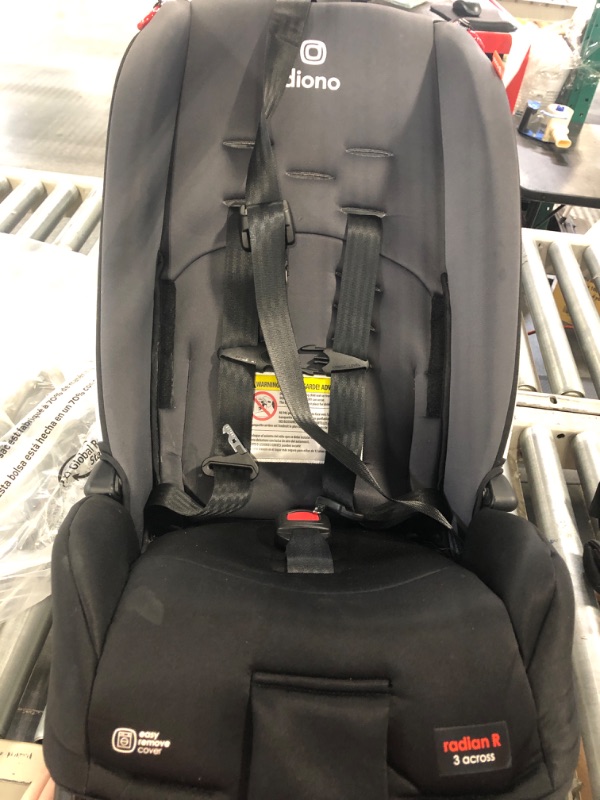 Photo 3 of Diono Radian 3R, 3-in-1 Convertible Car Seat, Rear Facing & Forward Facing, 10 Years 1 Car Seat, Slim Fit 3 Across, Gray Slate Radian 3R Fits 3 Across Gray Slate