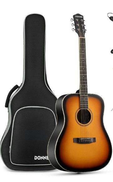 Photo 1 of ***Top string has really bad fret buzz.*** Donner Acoustic Guitar for Beginner Adult Full Size