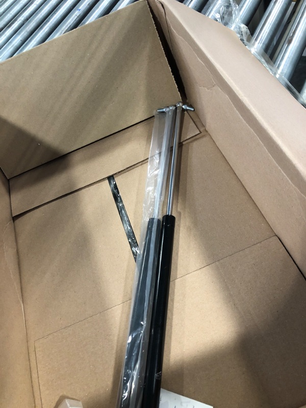 Photo 4 of 23 inch 100 lb Gas Prop Strut Shock 23" 445N/100LB Gas Spring Struts, 2Pcs Set with L-type Mounting Brackets for Heavy Duty RV Bed Murphy bed Large Garbage Box Floor Hatch Custom Window ARANA