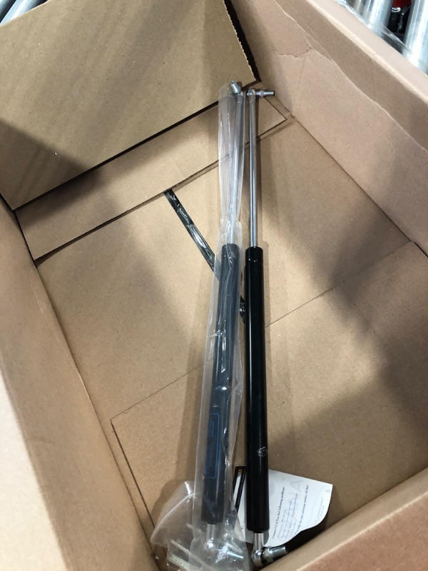 Photo 3 of 23 inch 100 lb Gas Prop Strut Shock 23" 445N/100LB Gas Spring Struts, 2Pcs Set with L-type Mounting Brackets for Heavy Duty RV Bed Murphy bed Large Garbage Box Floor Hatch Custom Window ARANA