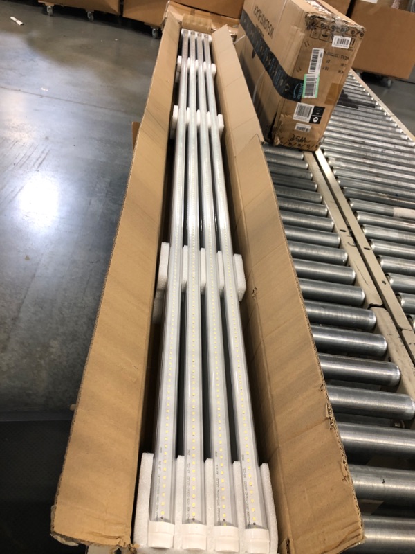 Photo 3 of 8 Foot Led Lights, F96T12 8ft Led Bulbs Fluorescent Replacement, T8 T10 T12 96" 45Watt FA8 Single Pin LED Shop Lights 5400LM, Ballast Bypass, 6000k, Workshop, Warehouse, Clear Cover(12 Pack) 12PACK Clear