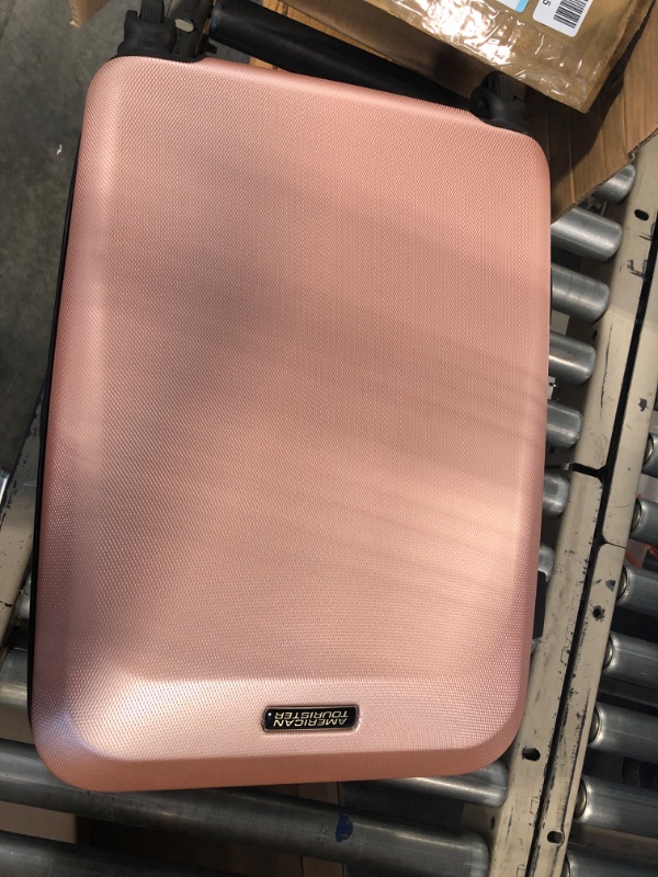 Photo 2 of American Tourister Moonlight Hardside Expandable Luggage with Spinner Wheels, Rose Gold, Carry-On 21-Inch Carry-On 21-Inch Rose Gold