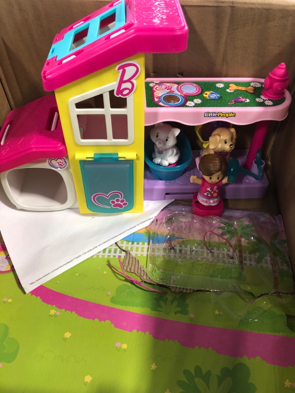 Photo 2 of Fisher-Price Little People Barbie Toddler Playset Play and Care Pet Spa with Music Sounds & 4 Pieces for Ages 18+ Months