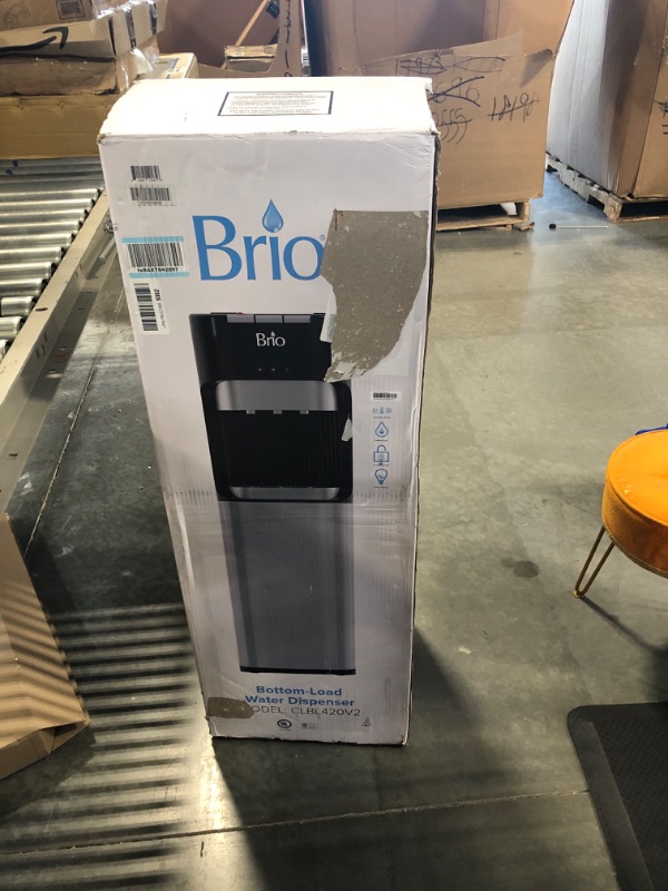 Photo 2 of ***HINGE ON DOOR BROKEN*** Brio Bottom Loading Water Cooler Water Dispenser – Essential Series - 3 Temperature Settings - Hot, Cold & Cool Water - UL/Energy Star Approved