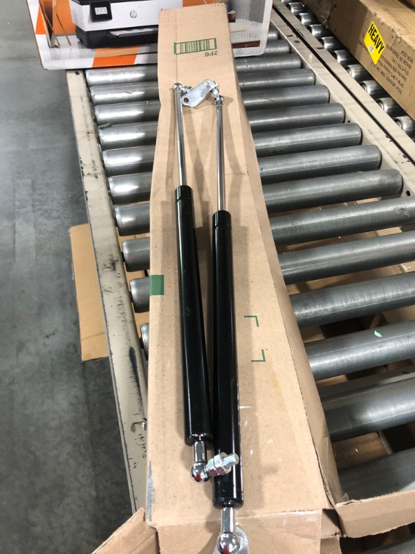 Photo 3 of 23 inch 200 LB Gas Prop Struts Shocks with L Mounting Brackets, 23" 889 N Lift-Support Gas Springs for Heavy Duty Murphy Bed Large Outdoor Box Lid Trap Door Floor Hatch (Super Strong), 2Pcs Set ARANA 200LB