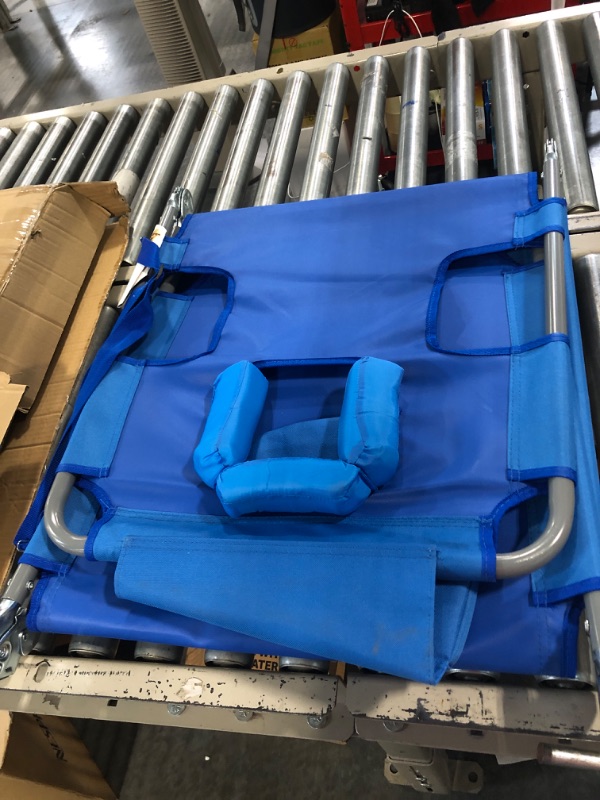 Photo 3 of Blue Folding Portable Chaise Lounge Sunbathing Poolside Beach Chair