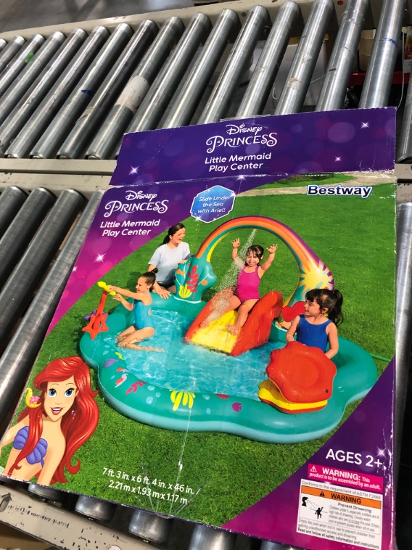 Photo 2 of Disney Little Mermaid Inflatable Kids Water Play Center | Outdoor Summer Pool Toy for Children Ages 2+