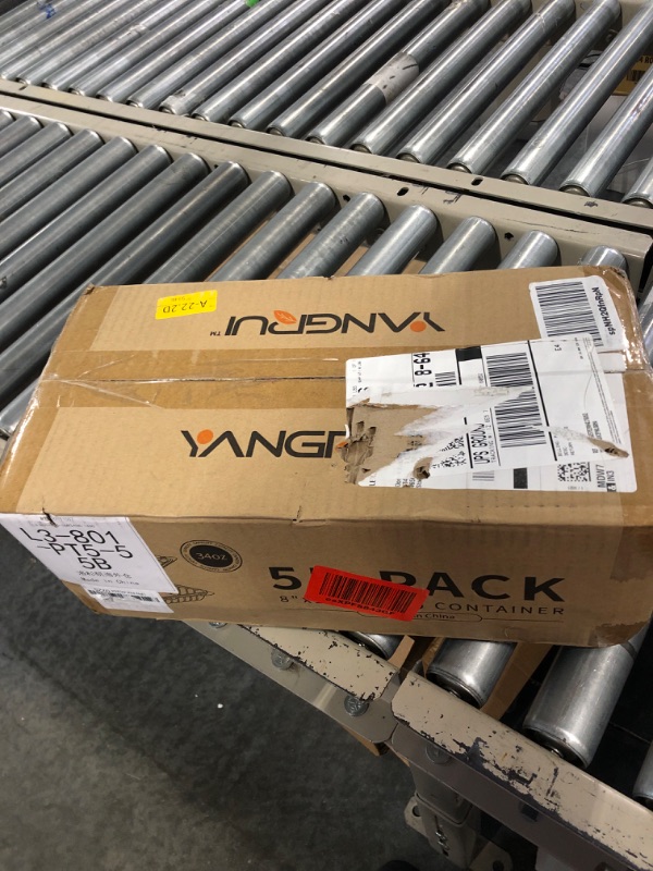 Photo 1 of YANGRUI To Go Containers, Shrink Wrap Biodegradable 55 Pack 8 Inch Plastic Hinged Take Out Containers BPA Free Microwave Freezer Safe Clamshell Food Containers