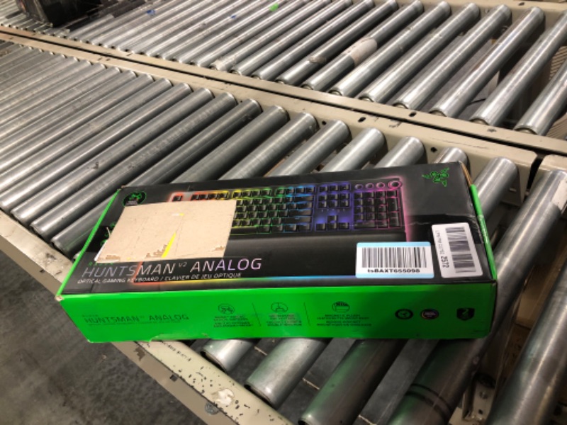 Photo 2 of Razer Huntsman V2 Analog Gaming Keyboard: Razer Analog Optical Switches - Chroma RGB Lighting - Magnetic Plush Wrist Rest - Dedicated Media Keys & Dial - Classic Black