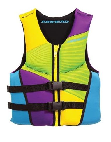 Photo 1 of Airhead Gnar Kwick-Dry Neolite Flex Type III Life Jacket, US Coast Guard Approved, Secure Fit, Youth Large (50 - 90 lbs)