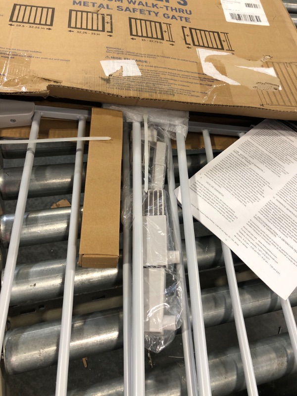 Photo 1 of Graco BabySteps Walk-Thru Metal Safety Gate (Gray) - Pressure-Mounted Baby Gate for Doorway, Expands from 29.5-40.5 Inches, 29.5 Inches Tall, Includes 3 Extensions, Perfect for Children, Pet-Friendly