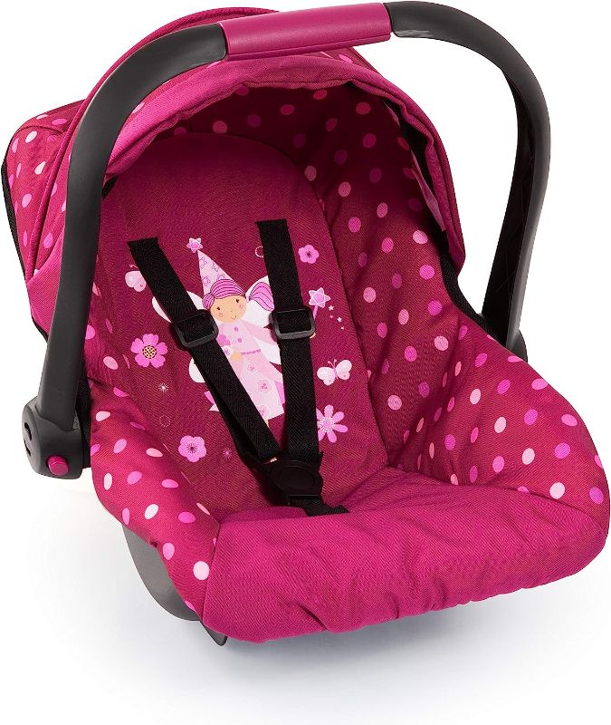 Photo 1 of Bayer Design Baby Doll Deluxe Car Seat with Canopy- Polka dots , Pink