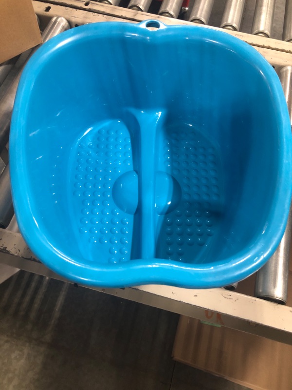 Photo 1 of Foot Soaking Bath Basin - Large Size for Soaking Feet, Best Pedicure at Home Spa Treatment - Callus, Fungus and Dead Skin Remover, Enjoy Hot Water Foot Massager, Scrubbing in This Tub/Bucket - Blue