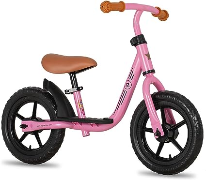 Photo 2 of JOYSTAR 10"/12" Toddler Balance Bike for Girls & Boys, Ages 18 Months to 5 Years, Kids Push Bike with Footrest & Adjustable Seat Height, First Birthday Gifts for 2-5 Boys Girls

