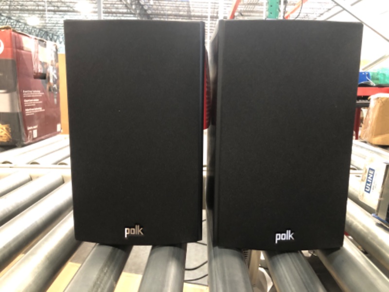 Photo 1 of Polk Audio T15 100 Watt Home Theater Bookshelf Speakers – Hi-Res Audio with Deep Bass Response, Dolby and DTS Surround, Wall-Mountable, Pair, Black
