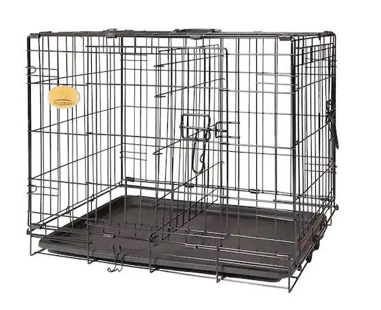 Photo 1 of 30 in. x 19 in. x 23 in. Wire Dog Crate - Small Size