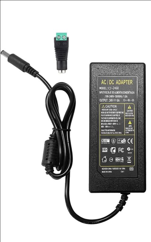 Photo 1 of 24V 6A 144W AC Power Supply Adapter 6amp 100-240V AC to DC 24 Volt 6Amp 5.5mm