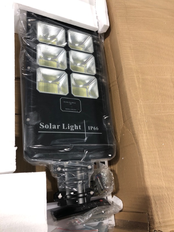 Photo 5 of AKOFUN 1200W Solar Street Light Outdoor Dusk to Dawn 70000 Lumens Solar Parking Lot Lights with Remote IP66 Waterproof LED Solar Flood Light for Streets, Stadium, Garden