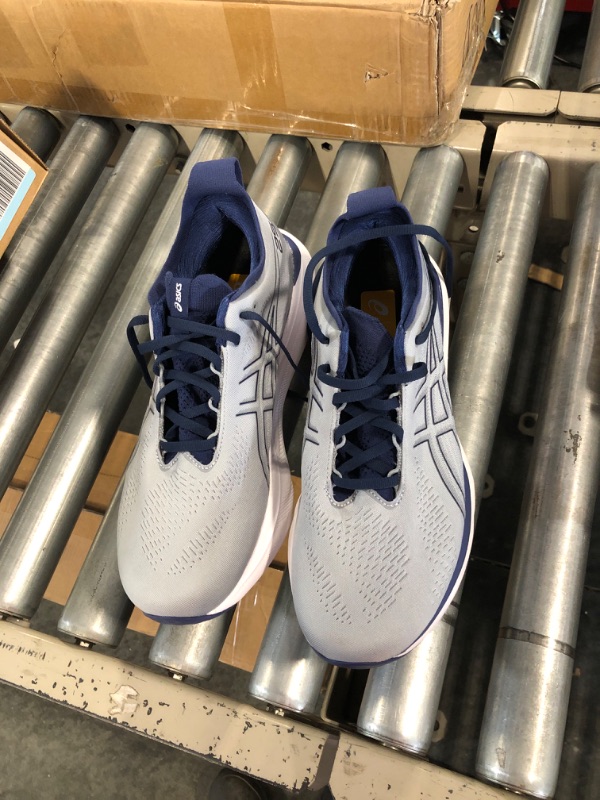 Photo 1 of ASICS Men's Gel-Nimbus 25 Running Shoes 11 Wide Sheet Rock/Indigo Blue