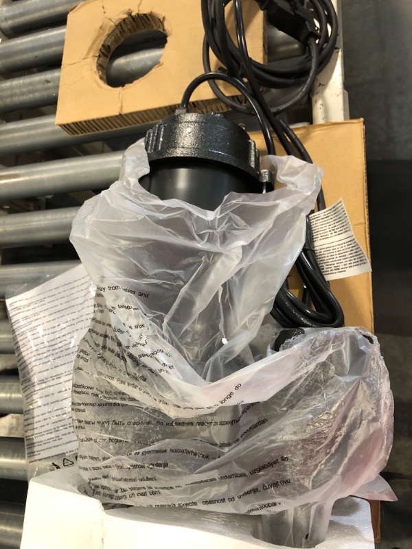 Photo 3 of Acquaer 1/2HP Submersible Sewage/Effluent Pump, 6000 GPH, Cast Iron, Automatic Tethered Float Switch, 115V Sump Pump for Septic Tank, Residential Sewage, Basement, 2'' NPT Discharge 1/2 HP