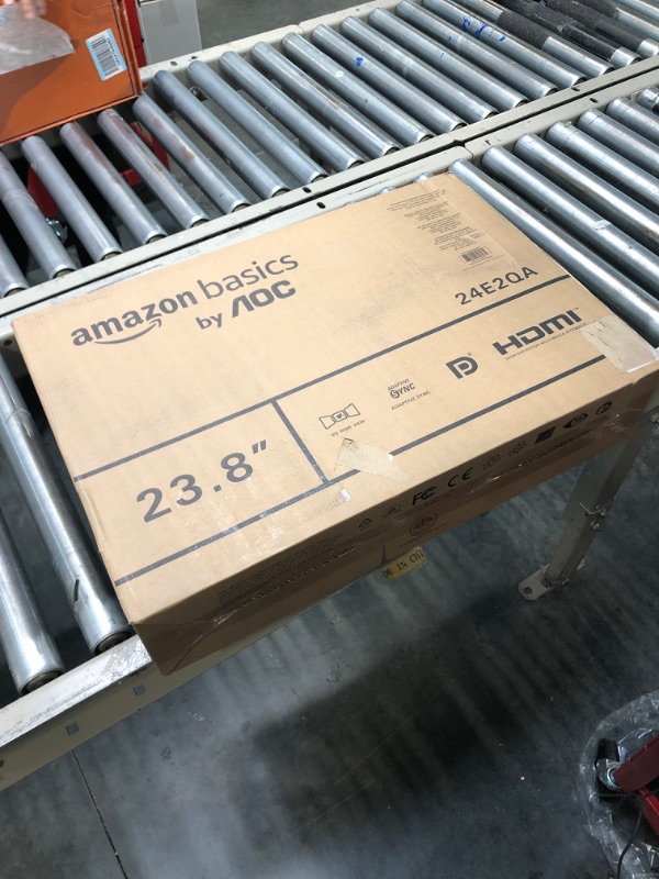 Photo 1 of Amazon Basics 24 Inch Monitor Powered with AOC Technology, FHD 1080P, 75hz, VESA Compatible, Built-in Speakers, Black 24-Inch