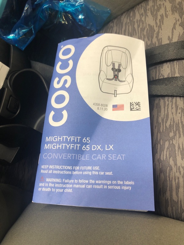 Photo 4 of Cosco Mighty Fit 65 DX Convertible Car Seat (Heather Onyx Gray)