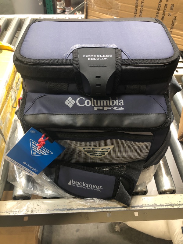 Photo 2 of Columbia PFG Zipperless HardBody Thermal Pack Coolers - Sizes: 58 Can and 22 Can - Colors: Navy Blue and Key West Green Navy Blue 22 Can