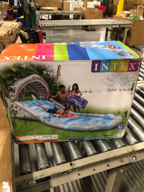 Photo 2 of Intex Surf 'N Slide Inflatable 15 Foot Long Kids Outdoor Backyard Splashing Water Slide with 2 Surf Rider Floats and Built-In Water Sprayers