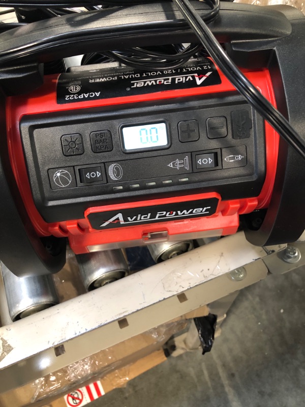 Photo 3 of AVID POWER Portable Tire Inflator, AC/DC Air Compressor with High Volume Mode Bundle with High Accuracy Digital Tire Pressure Gauge