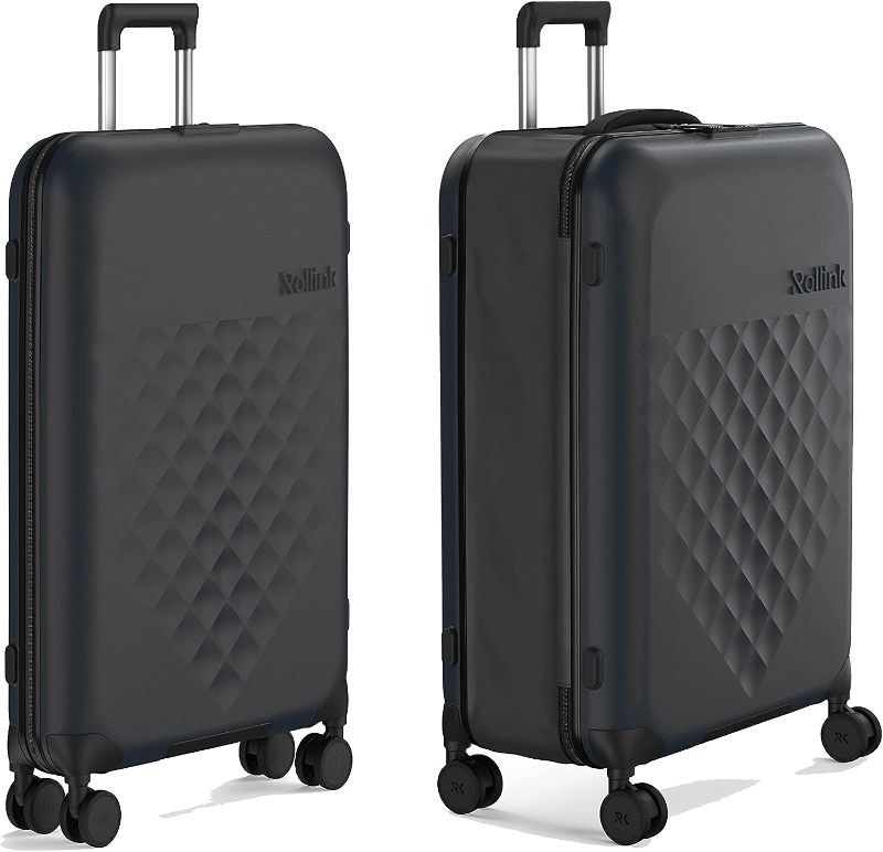 Photo 1 of **ONLY CONTAINS 1 LUGGAGE PIECE**
Rollink Flex 360 International Carry-On Fully Collapsible Suitcase - Hardshell, Smooth Double Spinner Wheels, Scratch, Water & Impact Resistant, TSA Lock, (Black, Carry-On International 21-Inch)