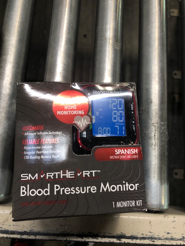 Photo 2 of SmartHeart Blood Pressure Monitor | Adult Wrist Cuff | Advanced Inflation Technology | 2-Person Memory