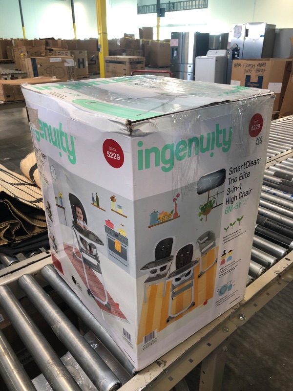 Photo 1 of Ingenuity SmartClean Trio Elite 3-in-1 Convertible Baby High Chair, Toddler Chair, and Dining Booster Seat - Slate Slate Smartclean Trio Elite
