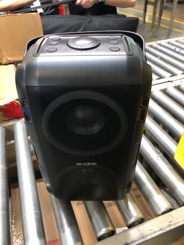 Photo 4 of W-KING 80W Bluetooth Speakers Loud, Super Rich Bass, Huge 105dB Sound Powerful Portable Wireless Outdoor Bluetooth Speaker, Mixed Color Lights, 24H Playtime, AUX, USB Playback, TF Card, Non-Waterproof

**MISSING CHARGER**