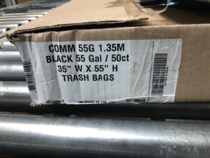 Photo 3 of Aluf Plastics Heavy Duty 55 Gallon Trash Bags - (Value 50 Pack) - 1.5 MIL equivalent Industrial Strength Plastic 35" x 55" for 50-55 Gal Cans -Fits Toter, Rubbermaid Brute, Carlislie Bronco etc. Trash Bags 50 - 55 Gallon