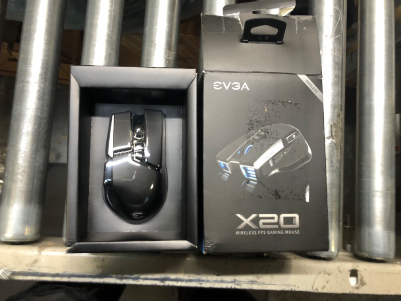 Photo 2 of EVGA X20 Wireless Gaming Mouse, Wireless, Black, Customizable, 16,000 DPI, 5 Profiles, 10 Buttons, Ergonomic 903-T1-20BK-KR