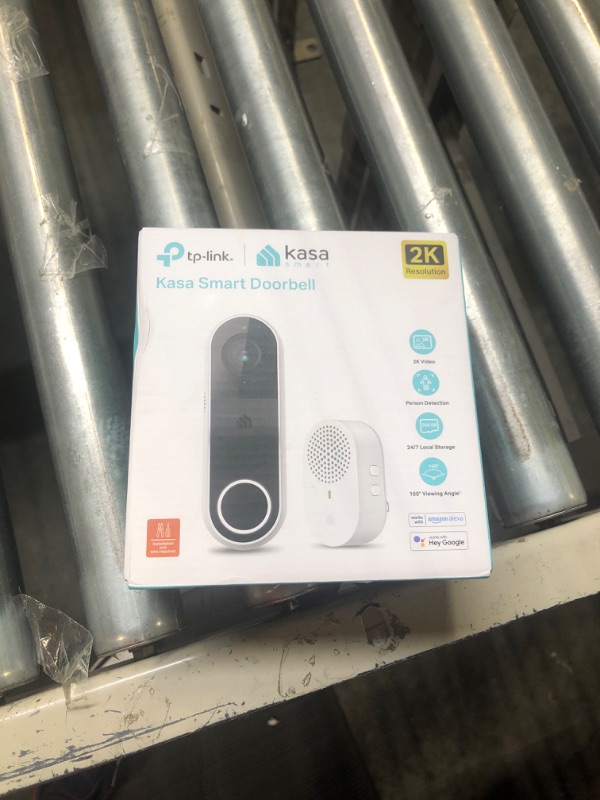 Photo 2 of Kasa Smart Video Doorbell Camera Hardwired w/ Chime, 2K Resolution, Always-on Power, Night Vision, 2-Way Audio, Real-Time Notification, Cloud & SD Card Storage, Works w/ Alexa & Google Home (KD110)