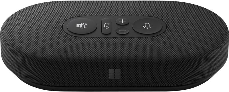 Photo 1 of Microsoft Modern USB-C Speaker, Certified for Microsoft Teams, 2- Way Compact Stereo Speaker, Call Controls, Noise Reducing Microphone. Wired USB-C Connection,Black